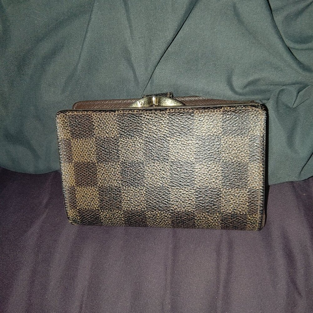 Louis Vuitton Damier Ebene Portifulle Viennois Kisslock Wallet CA0076